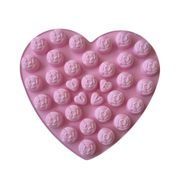 Molde-Corazón Rosas