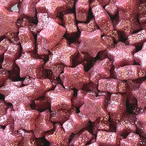 Estrellas Diamantadas Rosas 100grs