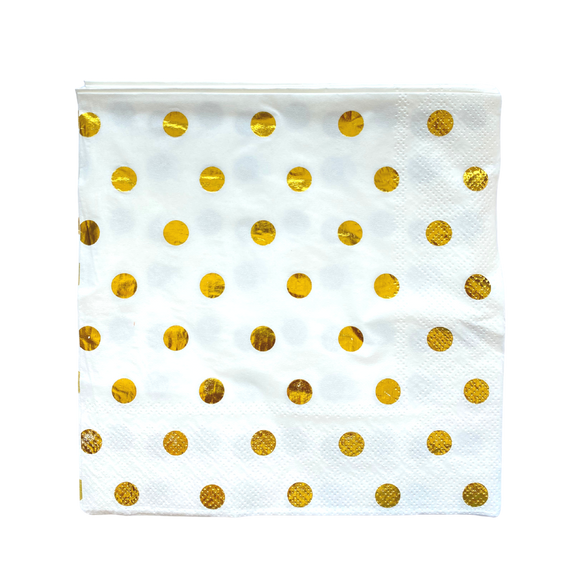SERVILLETA DOTS ORO